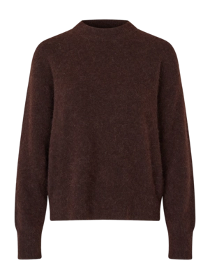 Pullover Rundhalsausschnitt Samsoe Samsoe Anour O-N Damen Black Coffee