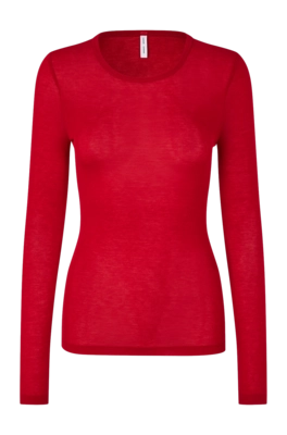 Langarmshirt Samsoe Samsoe Sadou T-Shirt LS Damen Haute Red