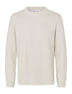 Crew Neck Samsoe Samsoe Sanino Herren Sweater Silver Birch