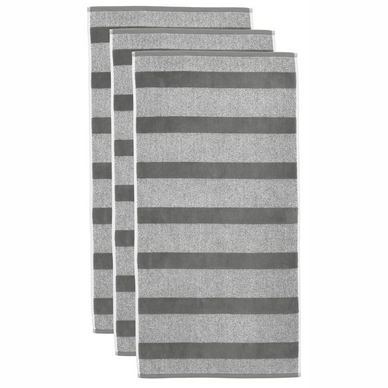 Handtuch Beddinghouse Sheer Stripe Anthracite 50 x 100 (3er Set)
