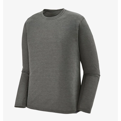 T Shirt Patagonia Hommes LS Cap Cool Trail Shirt Forge Grey