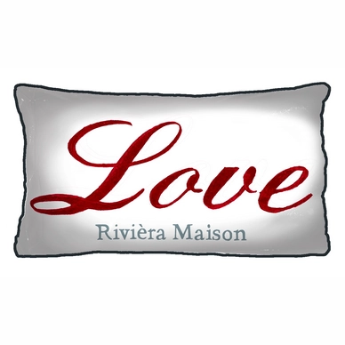 Sierkussen Rivièra Maison Love Red (30 x 50 cm)