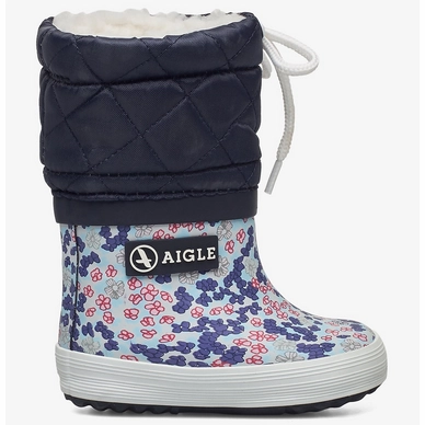 Regenlaars Aigle Kids Giboulee Print Sandy Blue