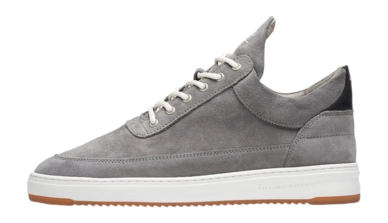 Filling Pieces Men Low Top Ripple Suede Grey