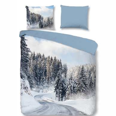 Dekbedovertrek Good Morning Snowy Road Multi Flanel