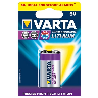 Batterij Varta Professional Lithium 9V