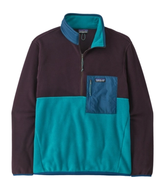Pull Patagonia Homme Microdini 1/2 Zip Belay Blue