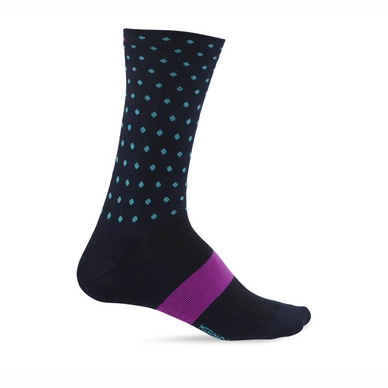 Fietssok Giro Merino Season Wool Midnight Blue Glacier Dots