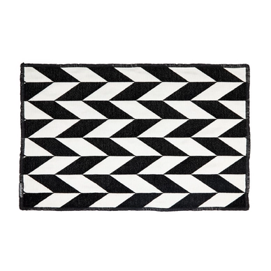 Placemat Dutchdeluxes Woven Black & White Herringbone (set van 4)