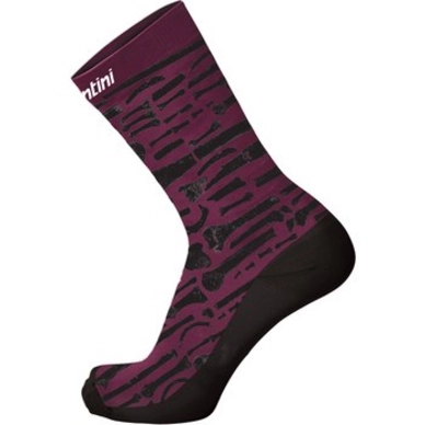 Fietssok Santini Unisex Medium Profile Printed La Huesera