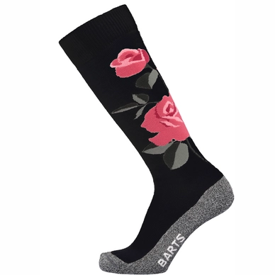 Skisocke Barts Roses Black Unisex