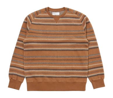 Pull Universal Works Homme Classic Crew Brown