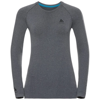 Funktionsunterhemd Odlo SUW Top Crew Neck L/S Performance Warm Grey Melange Black Damen