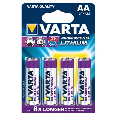 Batterij Varta AA/LR06 Professional Lithium 1,5V