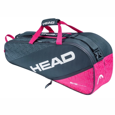 Tennistasche HEAD Elite 6R Combi Anthracite Pink