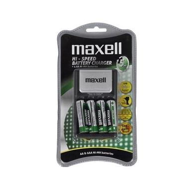 Batterijlader Maxell AA + 4 batterijen