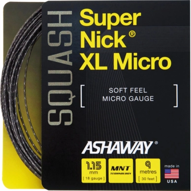 Squashsnaar Ashaway SuperNick XL Micro Black  (1,15mm/9m)