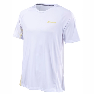 T-shirt Babolat Boys Performance Crew Neck Tee White Dark Yellow