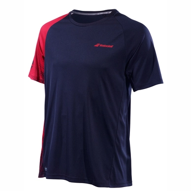 T-shirt Babolat Boys Performance Crew Neck Tee Black Salsa