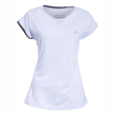 Tennisshirt Babolat Girls Performance Cap Sleeve Top White Silver