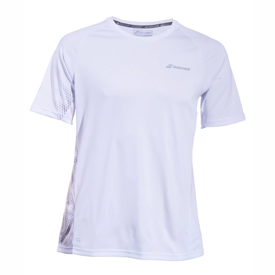 Tennisshirt Babolat Men Performance Crew Neck Tee White Silver