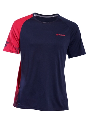 Tennisshirt Babolat Men Performance Crew Neck Tee Black Salsa
