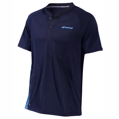 Polo Babolat Homme Performance Polo Black Parisian Blue