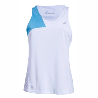 Tanktop Babolat Women Performance Tank Top White Horizon Blue