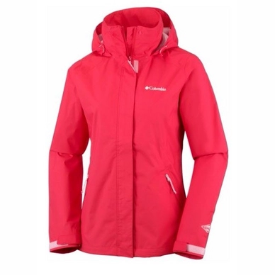 Jacket Columbia Trestle Trail Hooded Red Camellia