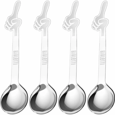 Cucchiaino da caffè Bialetti Design Omino, Set da 4, Acciaio inox 18/8
