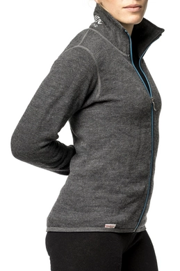 Vest Woolpower Full Zip Jacket 400 Grey Turquoise