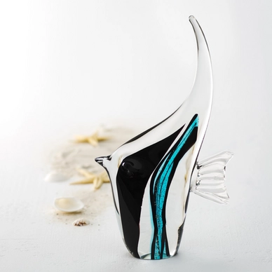 Sculpture Leonardo Fish Oceano 30 Blue Black