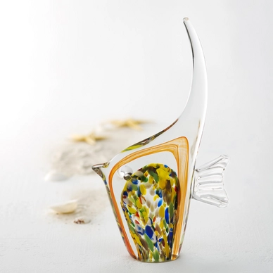 Sculpture Leonardo Fish Oceano 30 Orange
