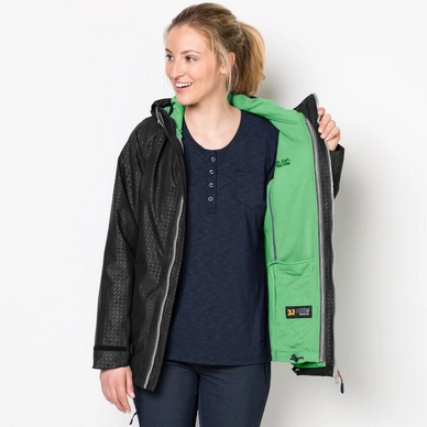 Winterjas Jack Wolfskin Women Marble Valley 3in1 Black