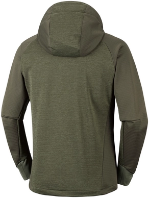 Jas Columbia Men Steel Cliff Hooded Softshell Peatmoss Heather Peatmoss