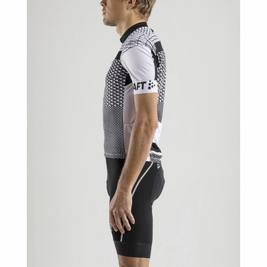 Fietsshirt Craft Men Route Jersey White Black