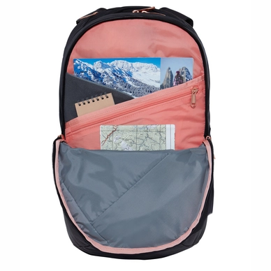 Rugzak The North Face Women Isabella TNF Black Heather Burnt Coral Metalic