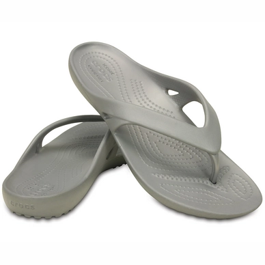 Damesslipper Crocs Kadee II Flip Silver