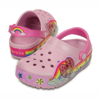 Sandaal Crocs Crocslights Rainbow Heart Pink