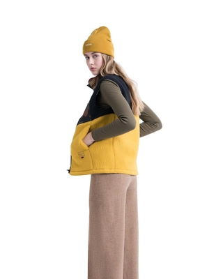 Bodywarmer Herschel Supply Co. Women's Guide Fleece Sherpa Vest Black/Arrowwood