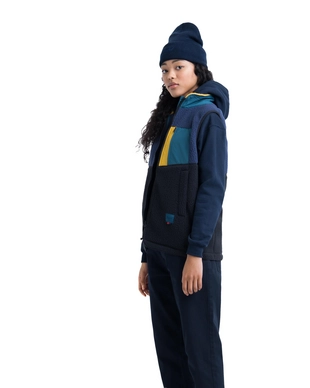 Bodywarmer Herschel Supply Co. Women's Guide Fleece Sherpa Vest Peacoat/Black