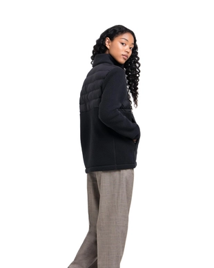 Vest Herschel Supply Co. Women's Guide Fleece Hybrid Sherpa Full Zip Black