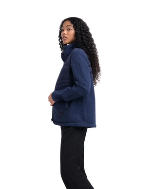 Vest Herschel Supply Co. Women's Guide Fleece Hybrid Sherpa Full Zip Peacoat