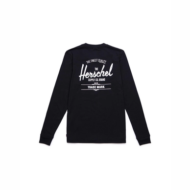 T-Shirt Herschel Supply Co. Women's Long Sleeve Tee Classic Logo Black White