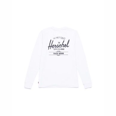 T-Shirt Herschel Supply Co. Women's Long Sleeve Tee Classic Logo Bright White Black