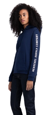 Trui Herschel Supply Co. Women's Pullover Hoodie Sleeve Print Peacoat White