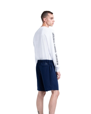 Trui Herschel Supply Co. Men's Long Sleeve Tee Sleeve Print Bright White Black