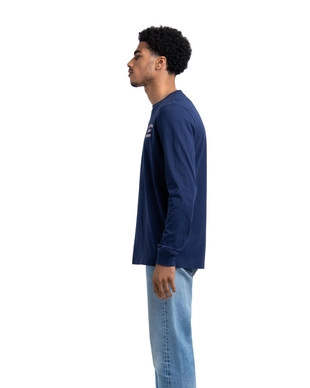 Trui Herschel Supply Co. Men's Long Sleeve Tee Stack Logo  Peacoat Ash Rose