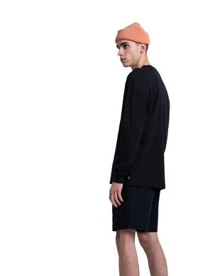 Trui Herschel Supply Co. Men's Long Sleeve Tee Stack Logo  Black Carnelian
