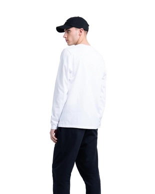 Trui Herschel Supply Co. Men's Long Sleeve Tee Stack Logo  Bright White Grey